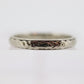 JR Wood and Sons 18K Band. 18k White Gold Embossed Flower Blossom Antique 1920s engraved 18K ring.