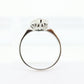 Marquise Signet Ring. Vintage 10k Flower Blossom white Gold Signet Ring. 10k White Gold Statement Ring.