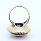 Art Deco Amethyst Ring.  14k Gold and a HUGE 16 ct Amethyst Ring. Size 6.5 Womens. February Amethyst. Art Deco Cocktail Ring.