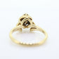 Diamond Cluster Ring. 14k yellow gold Engagement Ring. Marquise Diamond cluster ring. Handmade shank. 0.30ctw Diamonds