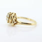 Diamond Cluster Ring. 14k yellow gold Engagement Ring. Marquise Diamond cluster ring. Handmade shank. 0.30ctw Diamonds