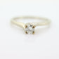 14k White Gold Bypass Diamond 0.20ct Certified Solitaire Engagement Ring. Appraisal included. Wedding ring,  Diamond Engagement for women