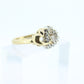 10k Double Heart Ring. 10k Open Interlocking diamond hearts promise ring. st(51/75)