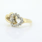 10k Double Heart Ring. 10k Open Interlocking diamond hearts promise ring. st(51/75)