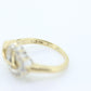 10k Double Heart Ring. 10k Open Interlocking diamond hearts promise ring. st(51/75)