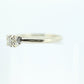 14k Diamond Solitaire. 14k White gold engraved illusion set diamond ring.st(69)
