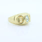 Multi-Color Gem Ring. 14k Yellow Gold ring. Bubble Garnet Citrine Topaz. Bezel set gems. st(99/11)