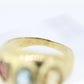 Multi-Color Gem Ring. 14k Yellow Gold ring. Bubble Garnet Citrine Topaz. Bezel set gems. st(99/11)