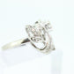 14k Diamond Ring.  Leaf Setting Diamond with accents. Diamond Bow Love Knot ring. Swirl diamond st(100/11)