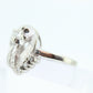 14k Diamond Ring.  Leaf Setting Diamond with accents. Diamond Bow Love Knot ring. Swirl diamond st(100/11)
