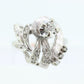 14k Diamond Ring.  Leaf Setting Diamond with accents. Diamond Bow Love Knot ring. Swirl diamond st(100/11)