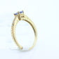 Tanzanite diamond Solitaire ring. 14k Round Tanzanite and Diamond engagement ring. Tanzanite Purple Tanzanite ring st(85/50)