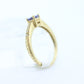 Tanzanite diamond Solitaire ring. 14k Round Tanzanite and Diamond engagement ring. Tanzanite Purple Tanzanite ring st(85/50)