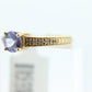 Tanzanite diamond Solitaire ring. 14k Round Tanzanite and Diamond engagement ring. Tanzanite Purple Tanzanite ring st(85/50)