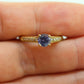 Tanzanite diamond Solitaire ring. 14k Round Tanzanite and Diamond engagement ring. Tanzanite Purple Tanzanite ring st(85/50)