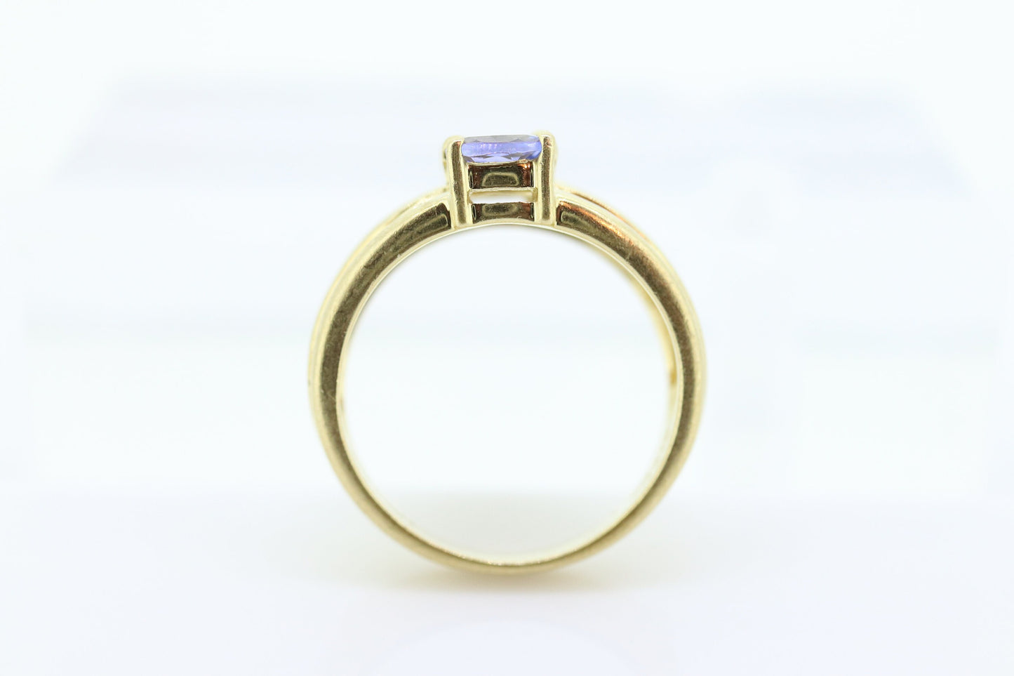 Three Tanzanite cluster ring. 14k Triple Tanzanite  oval wide ring. Tanzanite Purple Tanzanite ring Tanzanite triple st(86/50)