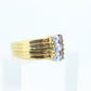 Three Tanzanite cluster ring. 14k Triple Tanzanite  oval wide ring. Tanzanite Purple Tanzanite ring Tanzanite triple st(86/50)