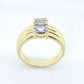 Three Tanzanite cluster ring. 14k Triple Tanzanite  oval wide ring. Tanzanite Purple Tanzanite ring Tanzanite triple st(86/50)