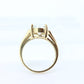 10k Aquamarine ring. Large Aquamarine solitaire ring. Aquamarine gem. Light Aquamarine 10k yellow gold st(55/11)