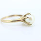 Victorian Pearl Claw Set ring. 10k Yellow Gold victorian solitaire ring. st(60/55)