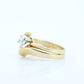 14k Bypass Diamond  Ring set. Wedding set. Engagement set. Bridal ring set. Diamond ring kit. st(250/11)