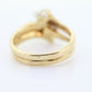 14k Bypass Diamond  Ring set. Wedding set. Engagement set. Bridal ring set. Diamond ring kit. st(250/11)
