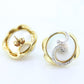 14k Large MABE Pearl Stud earrings st(71/50)