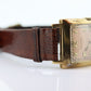 14k MOVADO Rectangle Manual Watch. Antique Mens Movado Vintage Tank Wrist Watch with a second hand. st(414)