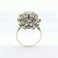 14k Diamond SunBurst STARBURST Round Flower Ring. Round Cluster Diamond cluster cocktail ring. st(222)