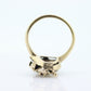 Flower Ruby Set Cocktail ring. Rose Ring 14k Gold with shadows. Flower Ring. (199)