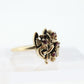 Flower Ruby Set Cocktail ring. Rose Ring 14k Gold with shadows. Flower Ring. (199)