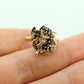 Flower Ruby Set Cocktail ring. Rose Ring 14k Gold with shadows. Flower Ring. (199)