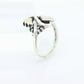 Black Hills Gold ring. 925 Sterling Silver band. Sterling Silver Leaf Vine Black Hills ring. st(17)