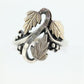 Black Hills Gold ring. 925 Sterling Silver band. Sterling Silver Leaf Vine Black Hills ring. st(17)