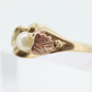 Black Hills Gold Ring with a Pearl. 10k Multi-Tone Black Hills Gold Pearl Ring. st(84)