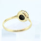 18k Diamond Daisy Cluster ring. Made in Birmingham UK England 1989. 750 18ct White Yellow Diamond Ring. st(135)