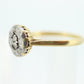 18k Diamond Daisy Cluster ring. Made in Birmingham UK England 1989. 750 18ct White Yellow Diamond Ring. st(135)