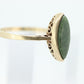 10k Green Agate Marquise Jade Jadeite ring. 10k Bezel Set marquise cabochon green jadeite ring. st(73)