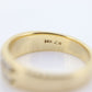 14k Double Row Diamond Wedding Band. Two row diamond channel ring eternity infinity wide band. Comfort fit. st(119)