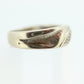 Textured 10k White Gold Band. 10k Engraved and Textured Wedding ring with tiny diamond melees. st(63/25)