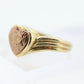 10k Heart Ring. 10k Textured heart promise ring. 10k Rose and Yellow Gold. Cute Heart Ring. Bezel set. st(101/20)
