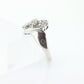 Vintage 10k White Gold Ring. Round Diamond Daisy Cluster Ring. Bypass Waterfall diamond. Engagement Ring. sz 7 st(52/9)