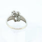 Vintage 10k White Gold Ring. Round Diamond Daisy Cluster Ring. Bypass Waterfall diamond. Engagement Ring. sz 7 st(52/9)
