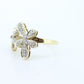 10k Flower Blossom Diamond Set Cocktail ring. Daisy Ring 10k Gold. Flower Ring. Daisy ring. st(51/74)