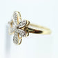 10k Flower Blossom Diamond Set Cocktail ring. Daisy Ring 10k Gold. Flower Ring. Daisy ring. st(51/74)