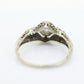 Antique Art Deco Diamond Solitaire Ring. 18k White Gold square set diamond  illusion set. st(105)