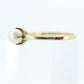 Victorian Pearl Claw Set ring. 10k Yellow Gold victorian solitaire ring. st(36)