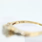 14k Art Deco Diamond ring. 14k White Yellow Gold Square cathedral Ring. intricate design ring. st(119)