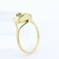 10k Quartz Glass Diamond Oval ring. Art Deco Filigree Frosted Rock Crystal Ring with a diamond. st(80)