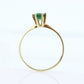 10k Forest Green Spinel ring. Retro Round Cut SPINEL 10k ring. Emerald Green spinel victorian prong ring (44stock)